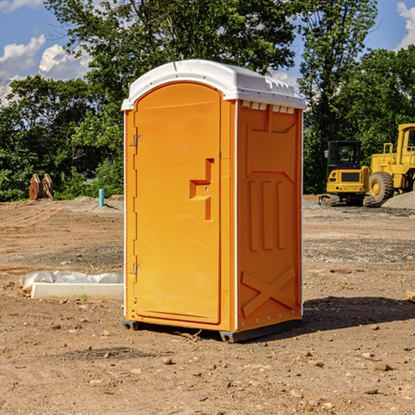 how often are the portable restrooms cleaned and serviced during a rental period in Shawville